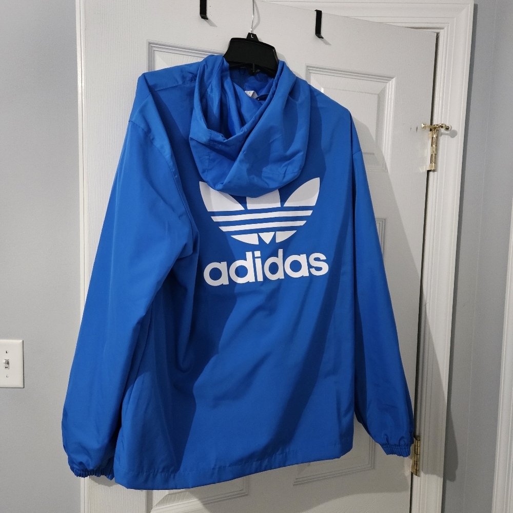 NWT: Mens Blue Adidas Trefoil Jacket- Medium